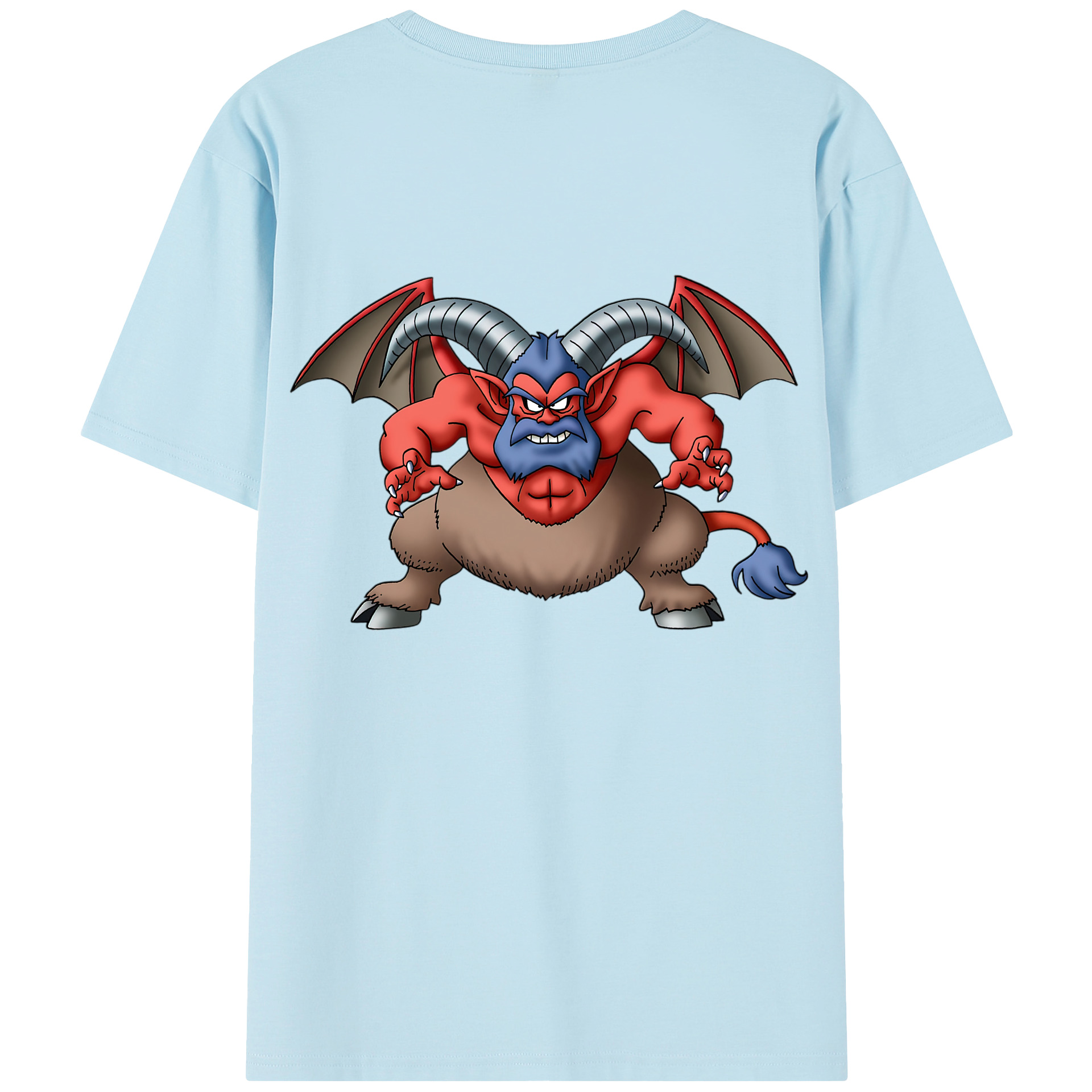 （画像用） ドラゴンクエスト Doragon Kuesuto Dragon Quest 綿100％半袖Tシャツ（背面プリント）